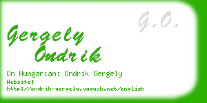 gergely ondrik business card